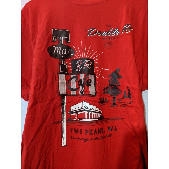 Twin Peaks Red Lootwear Limited Edition 100% Cotton Short Sleeve T-Shirt Size XL - Picture 2 of 5